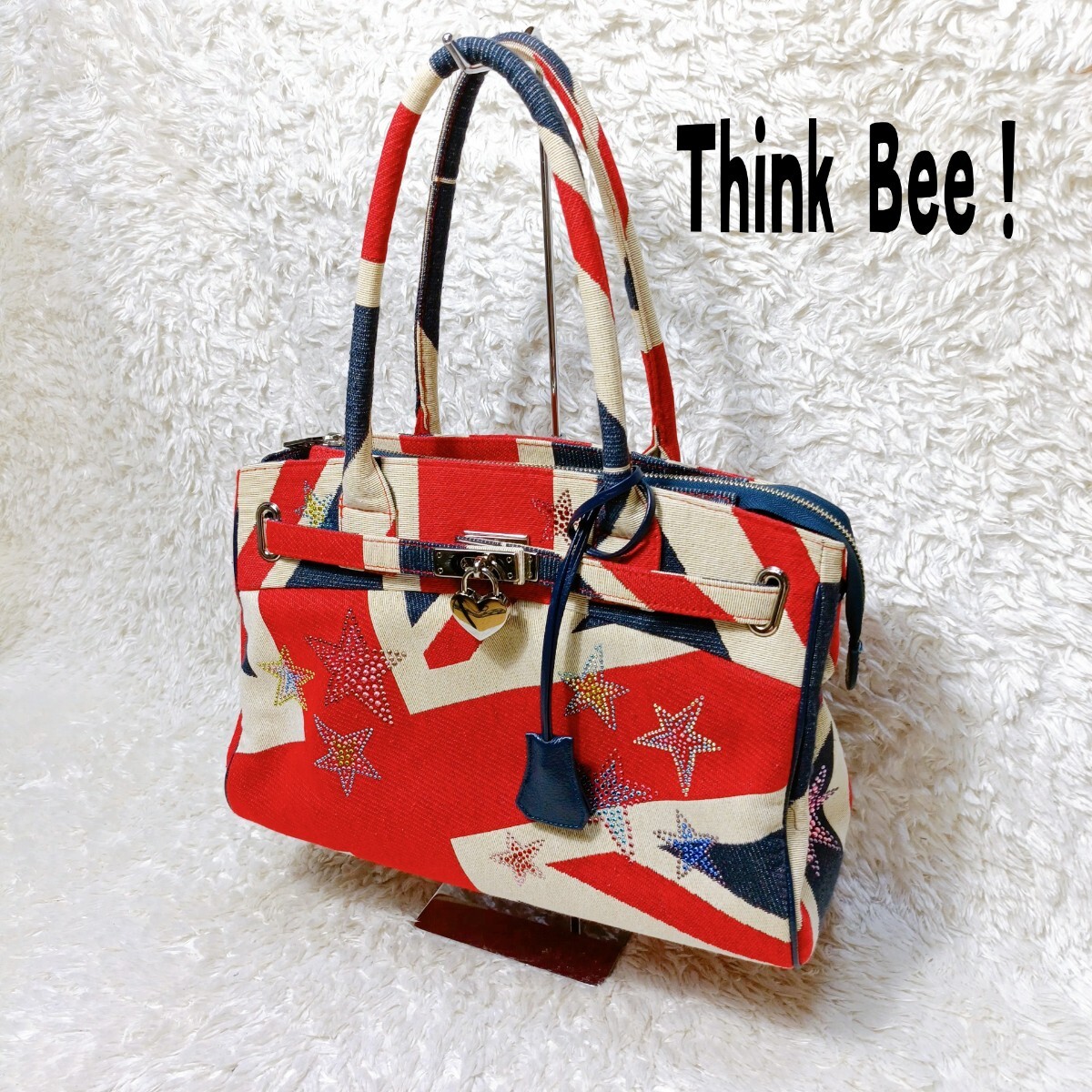Think Bee! シンクビー ハンドバッグ カデナ ユニオンジャック 肩掛可 2way ショルダーバッグ 拍卖