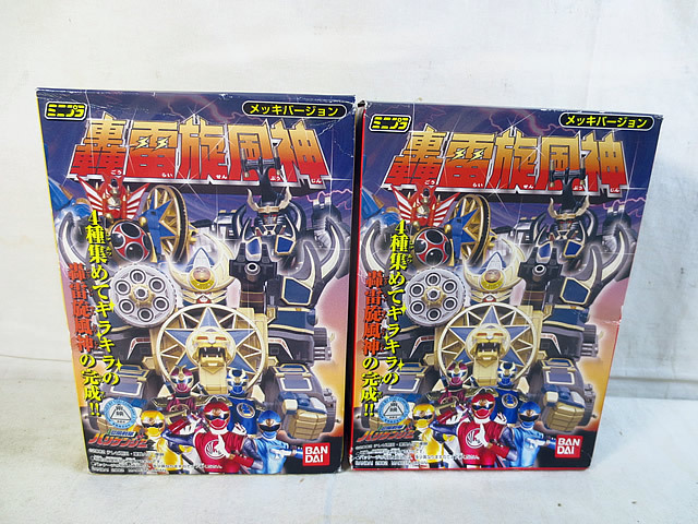 新品 バンダイ ミニプラ 忍者戦隊ハリケンジャー 轟雷旋風神 旋風神 ハリケンホーク&ハリケンドルフィン ハリケンレオン 未開封拍卖