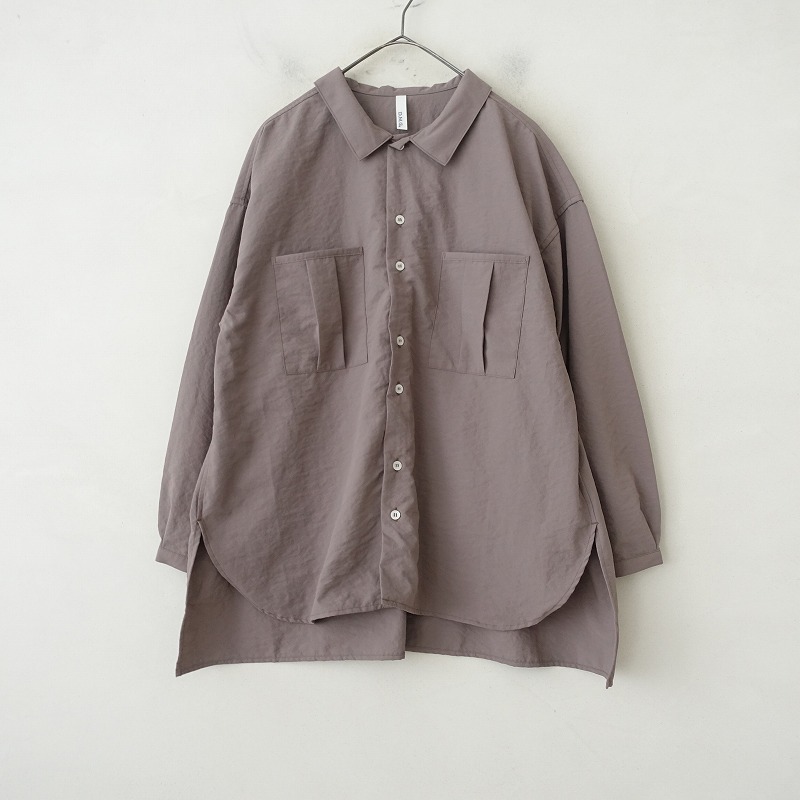 【定価1.7万】ドミンゴ DMG *45Sブロード エアフロートロンシャツ*2ブラウン長袖ブラウストップス(25-2508-153)【13H52】拍卖