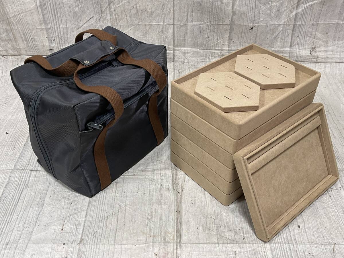ジュエリーボックス 指輪 ネックレス ピアス バッグ付き 6段 アクセサリー 装飾品 収納 5667拍卖