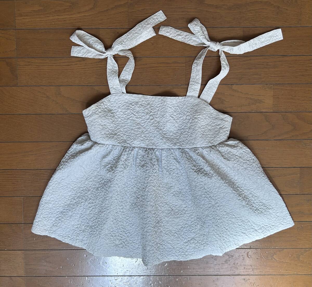 超美品 生地感が可愛い リボンキャミトップス拍卖