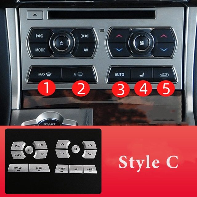 XF 2012-2015 C オーディオ ボタンカバー ジャガー 車の修正インテリア中央制御シフトパネルボタン装飾ステッカーカーアクセサリー拍卖