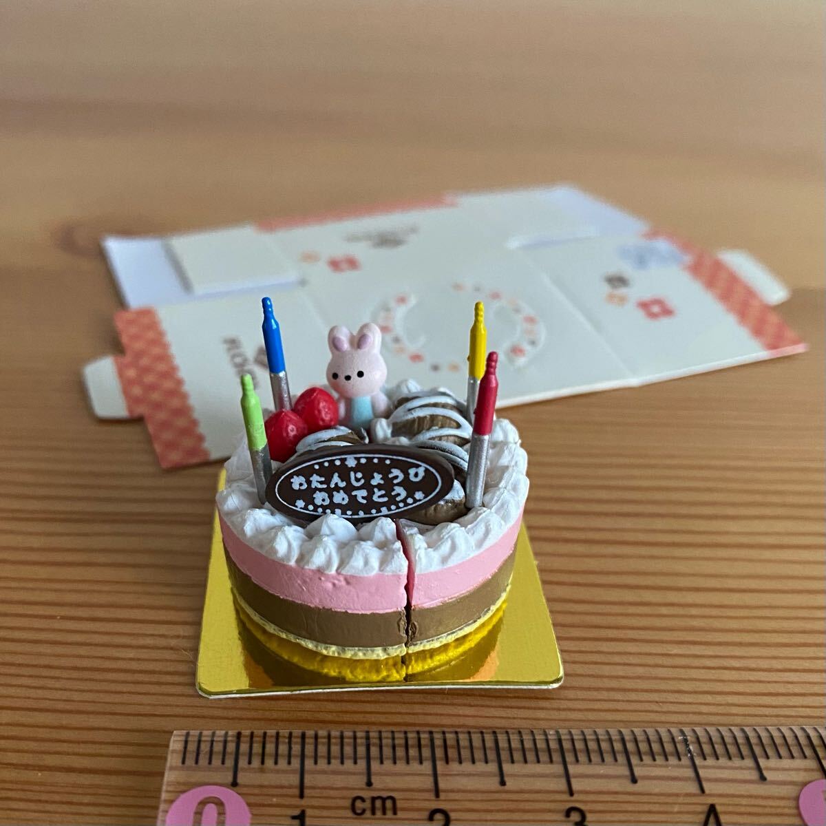 リーメント(単品)*バースデーケーキ*ぷちサンプル バラ売り ミニチュア Re-Ment わくわくお誕生日会 誕生日ケーキ拍卖