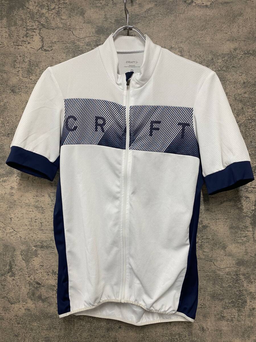JF607 クラフト CRAFT 半袖 サイクルジャージ 白 L拍卖