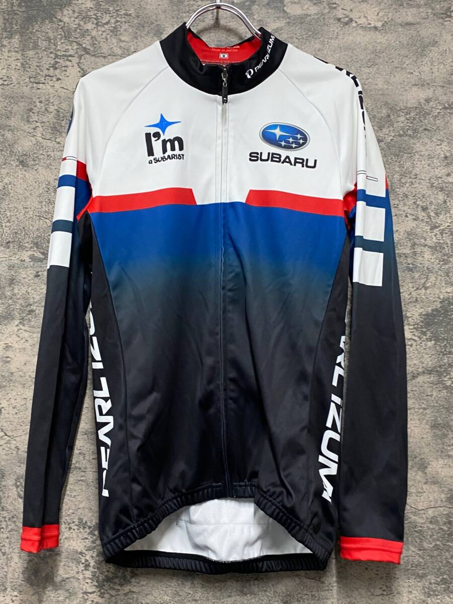 JI495 パールイズミ PEARL iZUMi 長袖 サイクルジャージ 黒 白 M 裏起毛 SUBARU拍卖
