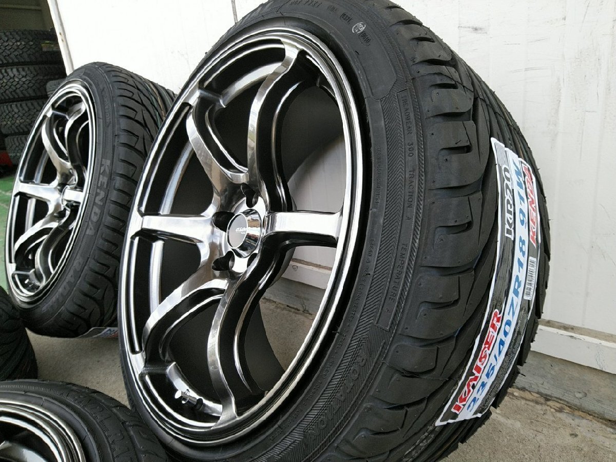 新品 86 BRZ サマータイヤ ホイールセット KENDA ケンダ KR20 225/40R18 235/40R18 18インチ Acht-6 アハト6拍卖