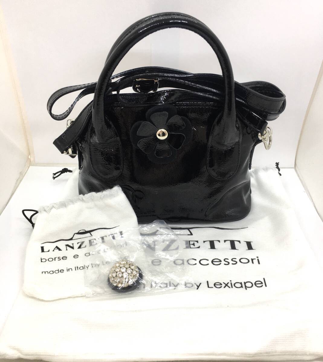LANZETTI ランゼッティ ハンドバッグ ショルダーバッグ 2Way バッグ 保存袋付拍卖