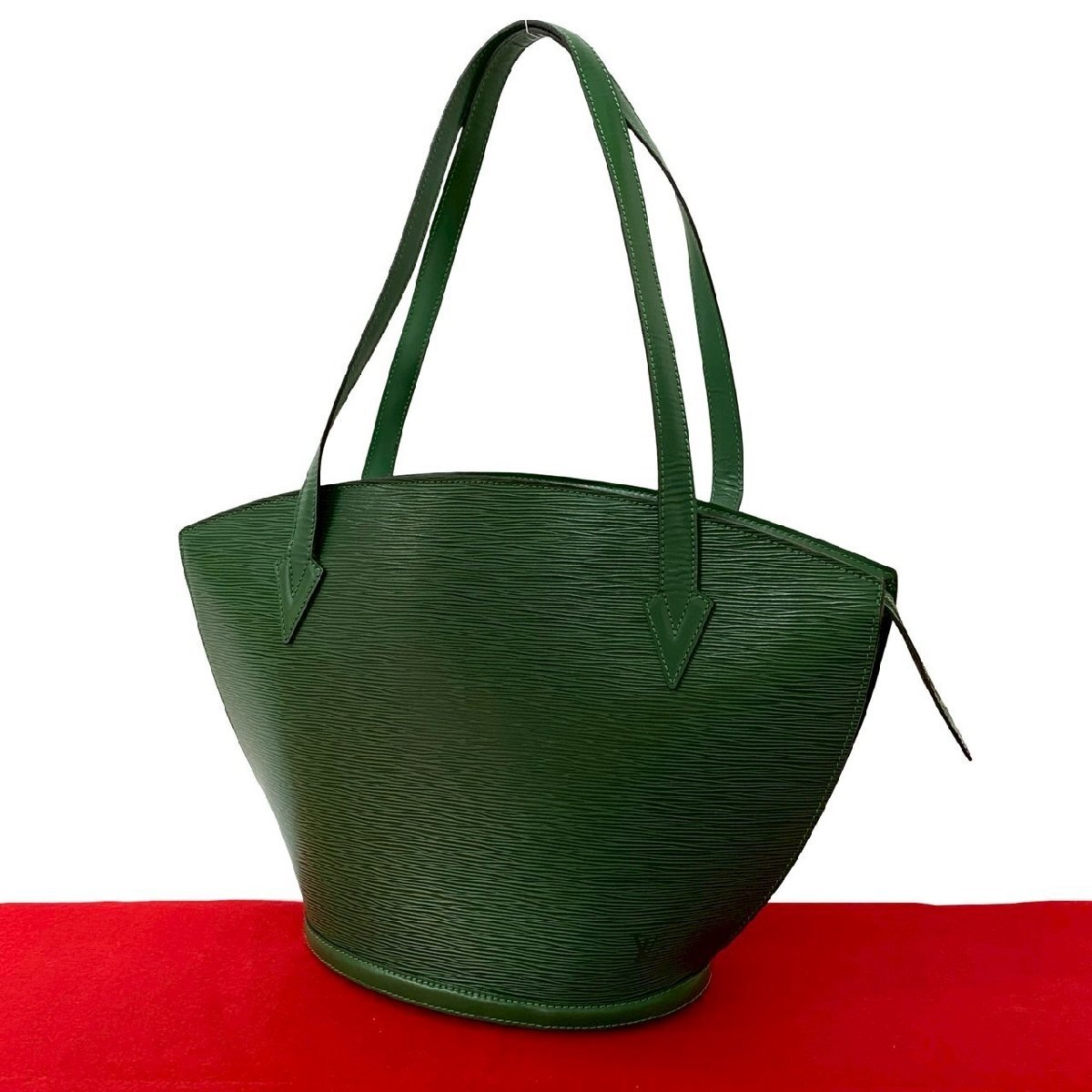 極 美品 LOUIS VUITTON ルイヴィトン サンジャック ショッピング エピ レザー トートバッグ セミ ショルダーバッグ ボルネオグリーン 50094拍卖