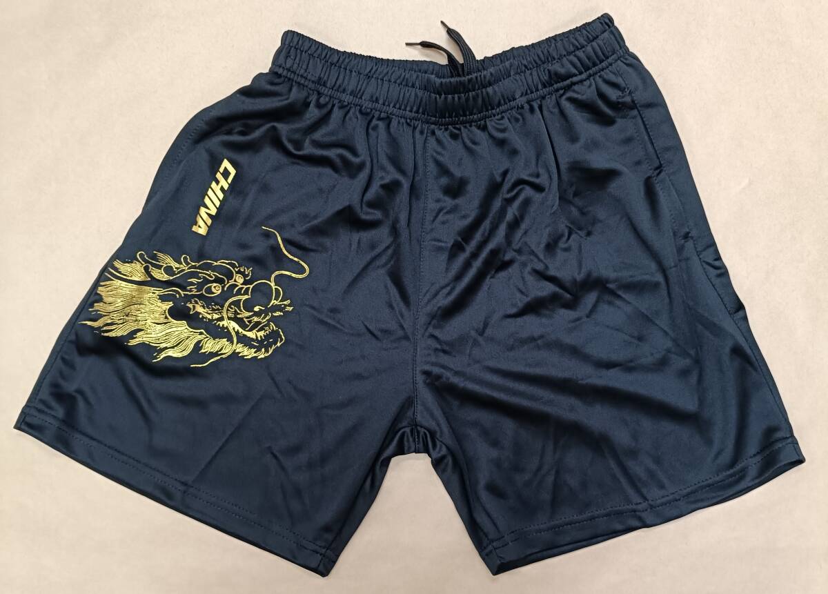 卓球 ドラゴンデザイン ブラックパンツ 2XLサイズ拍卖