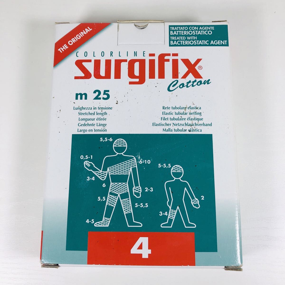 新品未使用 保管品 サージフィックス 4号 No.4 カワモト 川本産業 幅2.5cm 伸長25m 1巻 #B拍卖