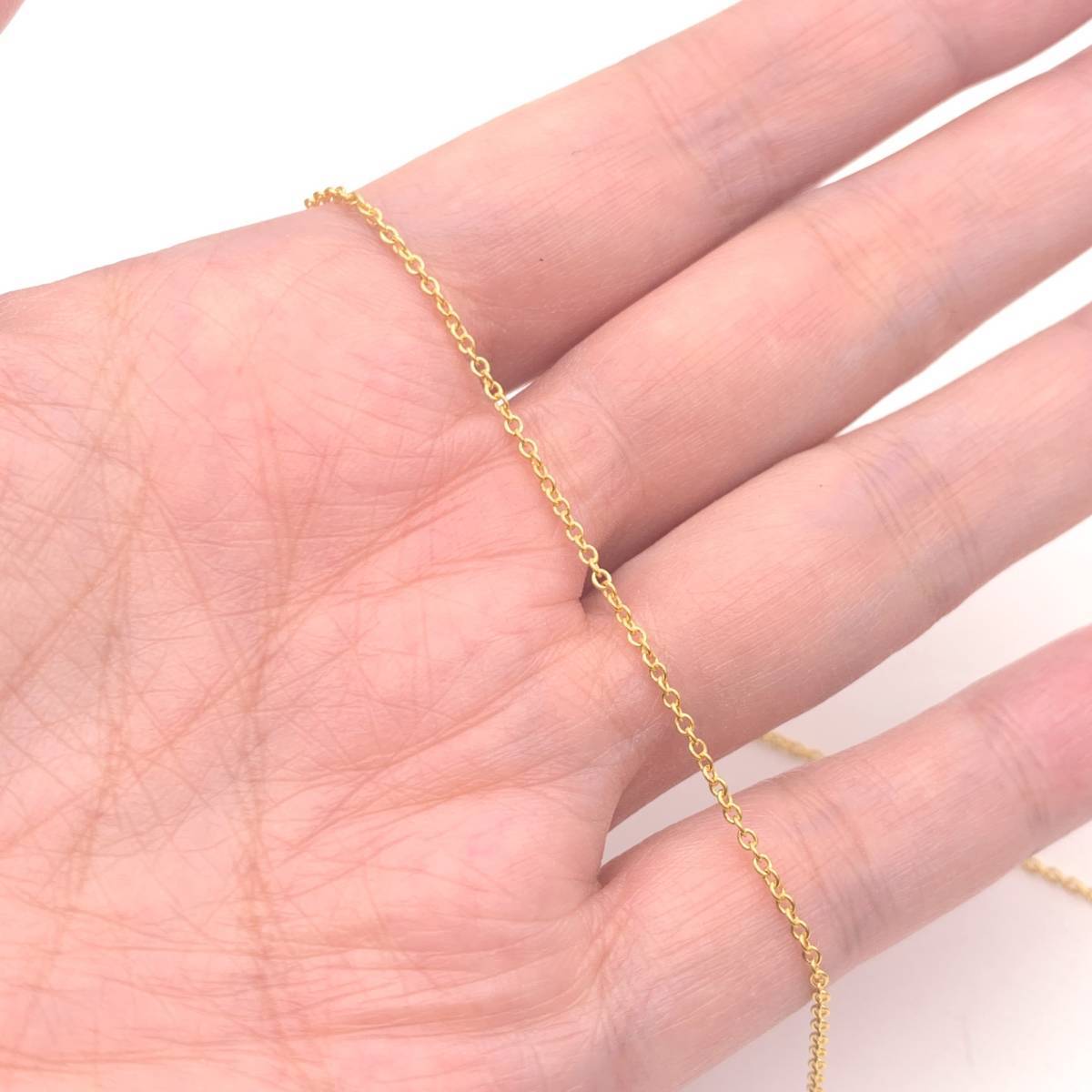 S100-G ニッケルフリー 極細 あずきチェーン 真鍮 ゴールド 2x1.5mm 2メートル拍卖