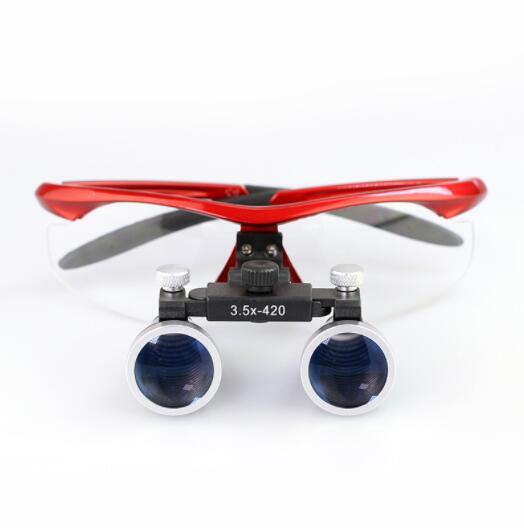 人気品新品 歯科 デンタル ルーペ 超軽量 双眼 拡大鏡 メガネ ヘッド 角度調整可能 DIY 手作業 修理 双眼ルーペ 倍率3.5拍卖