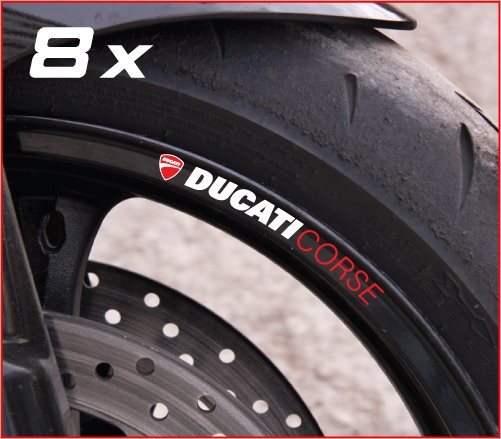 DUCATI CORSE ホイールリムステッカー 8枚セット ドカティ コルセ S247拍卖