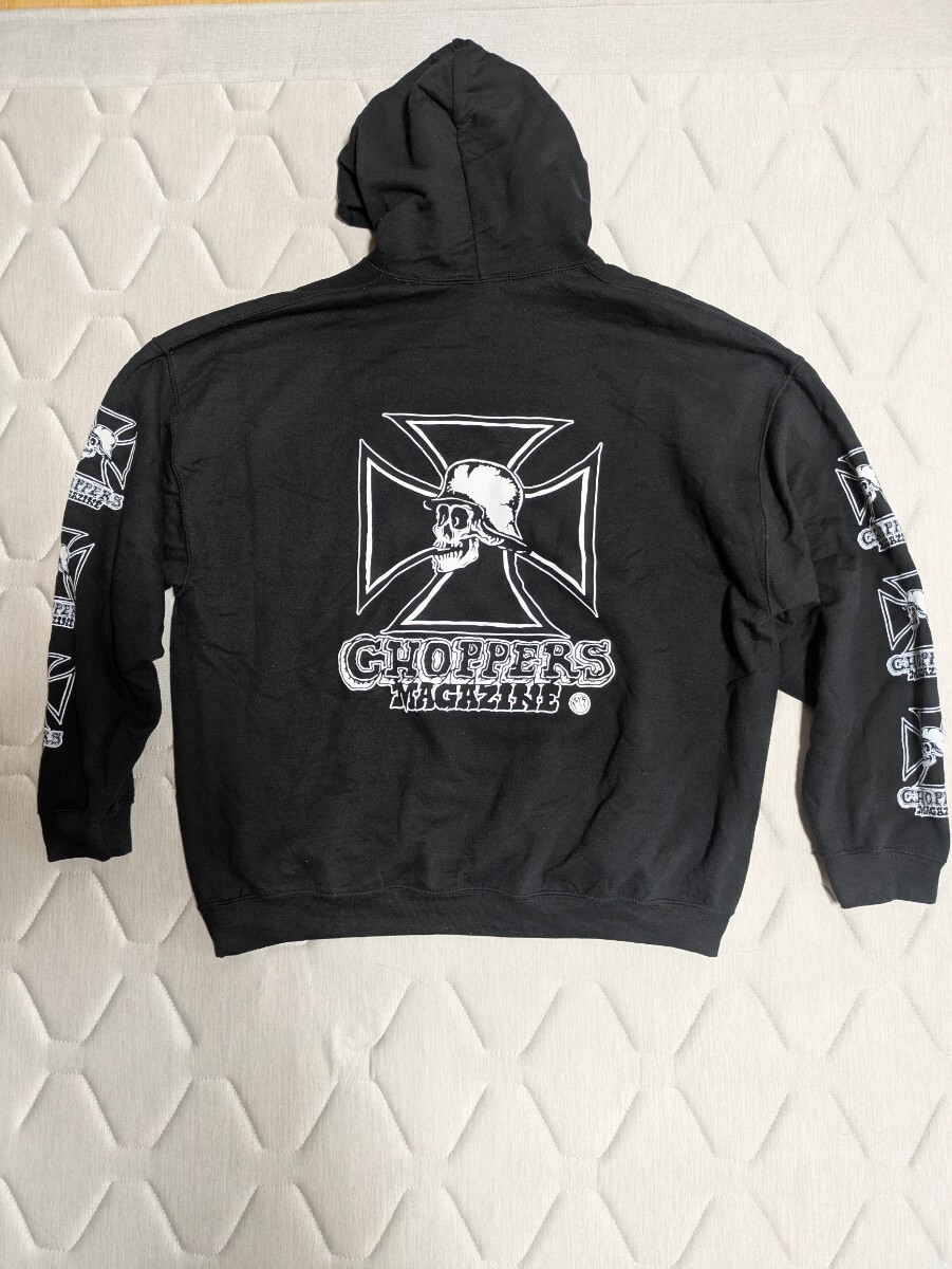 CHOPPERS MAGAZINE FRISCO Choppers チョッパーズマガジン us三軒茶屋 黒 ブラック パーカー 表示サイズXL 数回使用のみ極上品 希少品拍卖