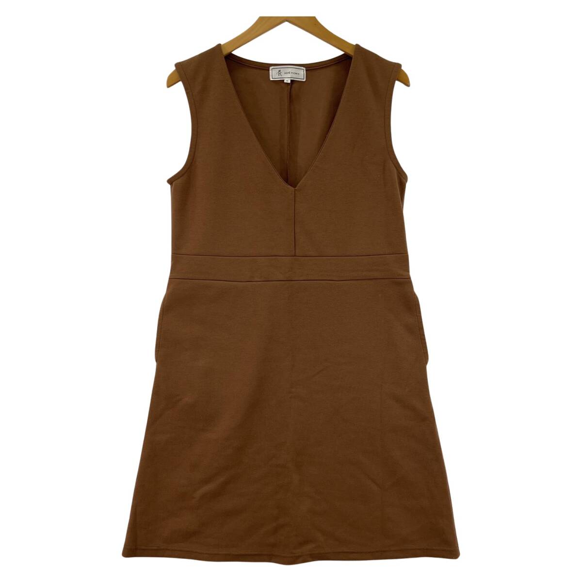 ROPE' PICNIC ロぺピクニック Vネック ノースリーブ ワンピース size38/ブラウン拍卖