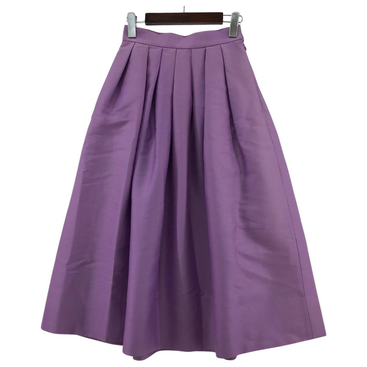 she tokyo シートーキョー タックフレア スカート size34/パープル拍卖