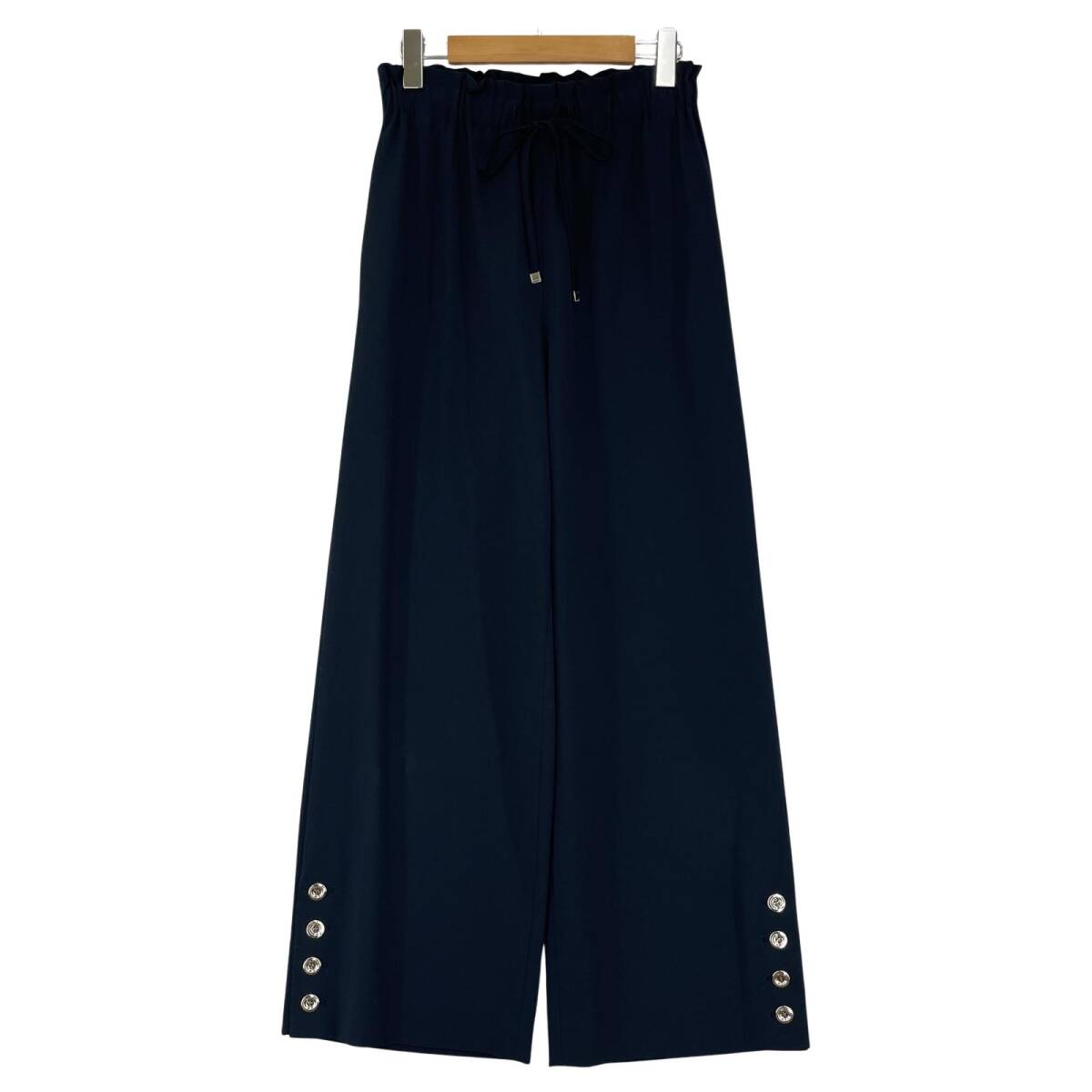 Viaggio Blu ビアッジョブルー サイドボタン パンツ size4/ネイビー ゆうパケットOK拍卖