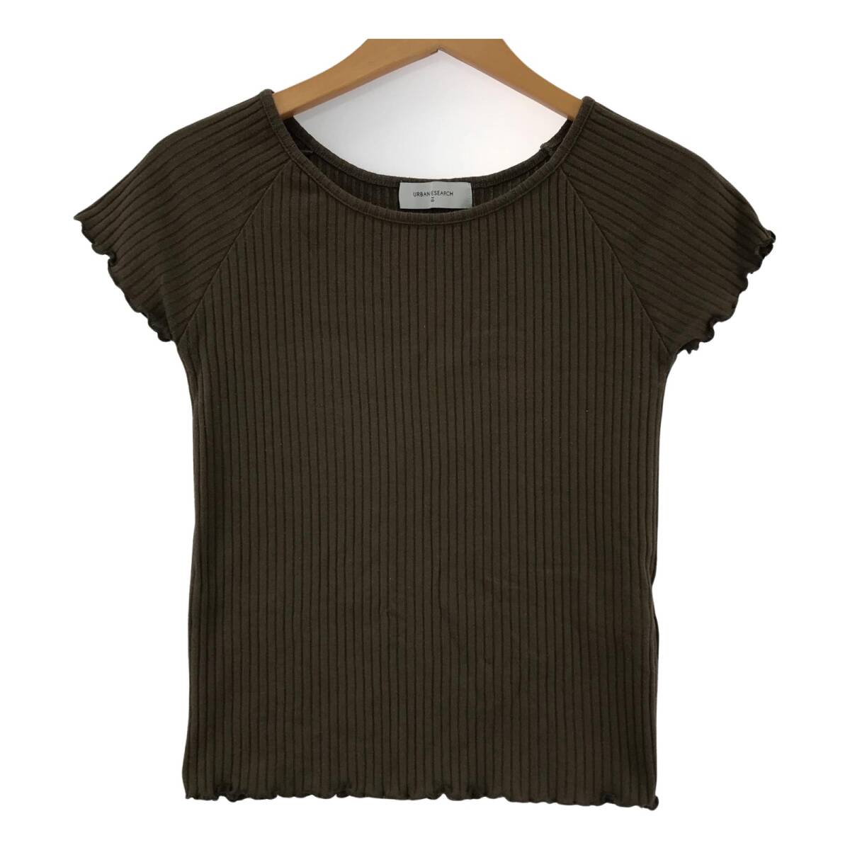 URBAN RESEARCH アーバンリサーチ リブ カットソー sizeFree/ブラウン系 ゆうパケットOK拍卖