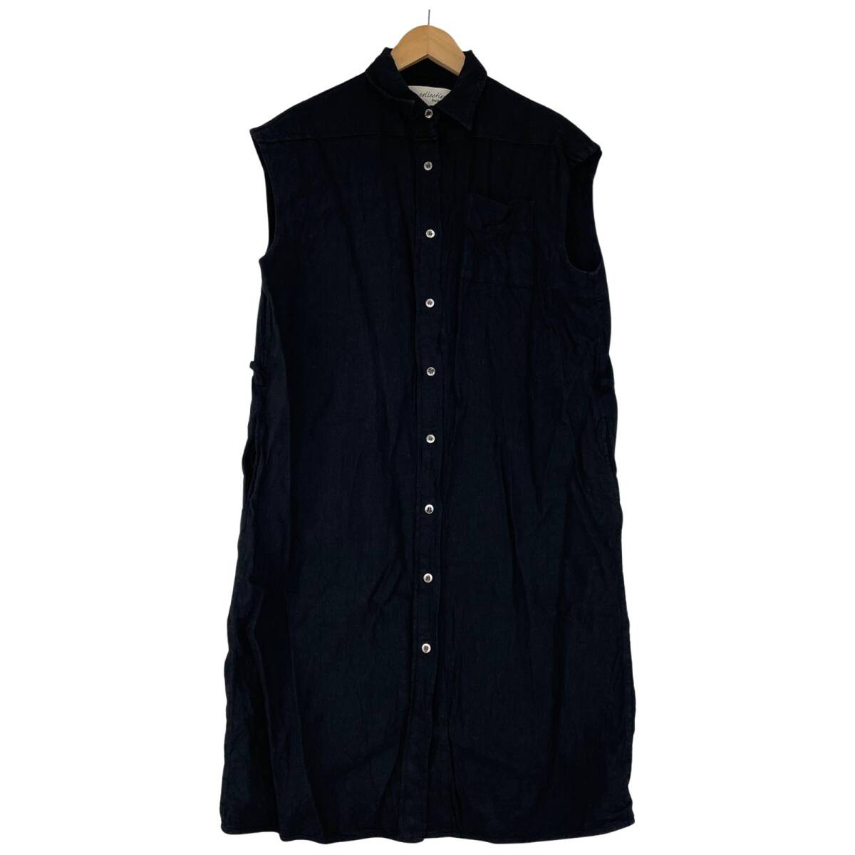 DoCLASSE ドゥクラッセ 麻混 ワンピース size7/ブラック拍卖