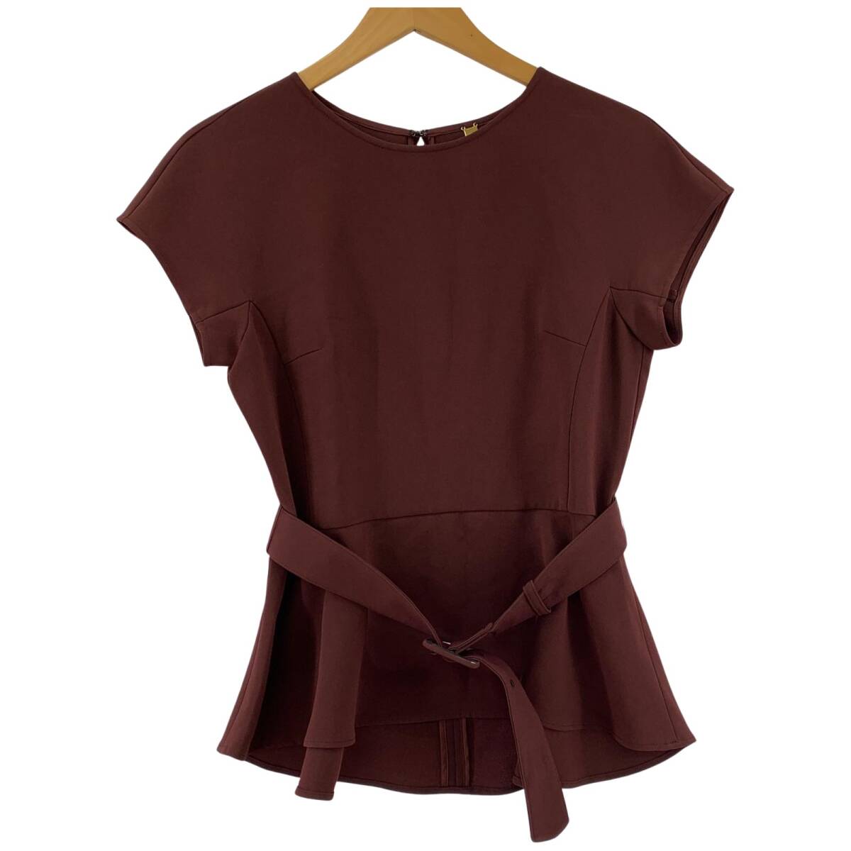 Ravissant Laviere ラヴィソン ラヴィエール ベルト付き カットソー size36/ブラウン系拍卖