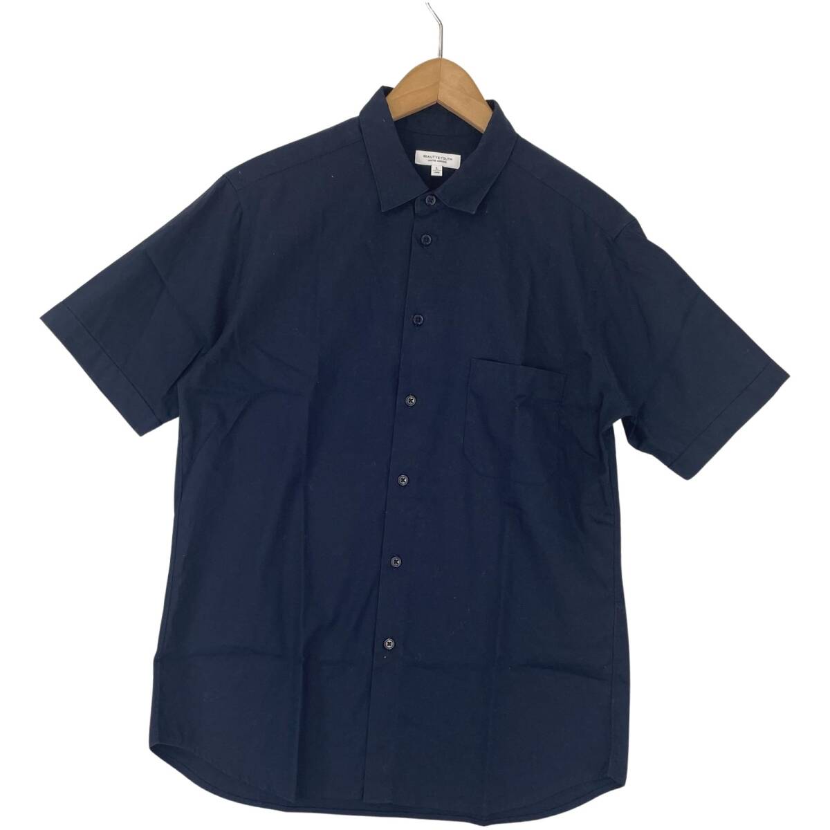BEAUTY&YOUTH UNITED ARROWS ビューティアンドユースユナイテッドアローズ 半袖シャツ sizeL/ネイビー ゆうパケットOK拍卖