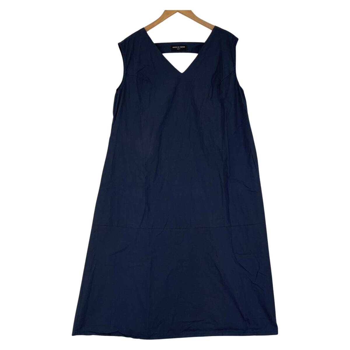 MAISON DE THERESE メゾン ド テレーズ バックオープン オーバーサイズ ワンピース sizeF/ネイビー拍卖