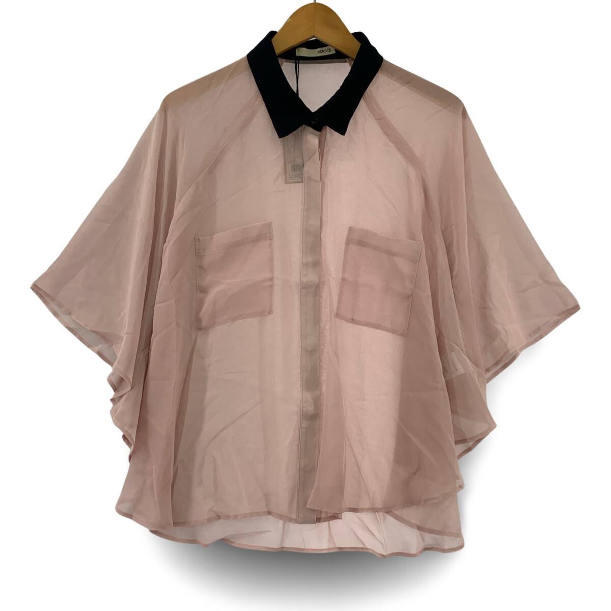 MOUSSY マウジー タグ付き シアー ブラウス sizeFREE/ライトピンク ゆうパケットOK拍卖