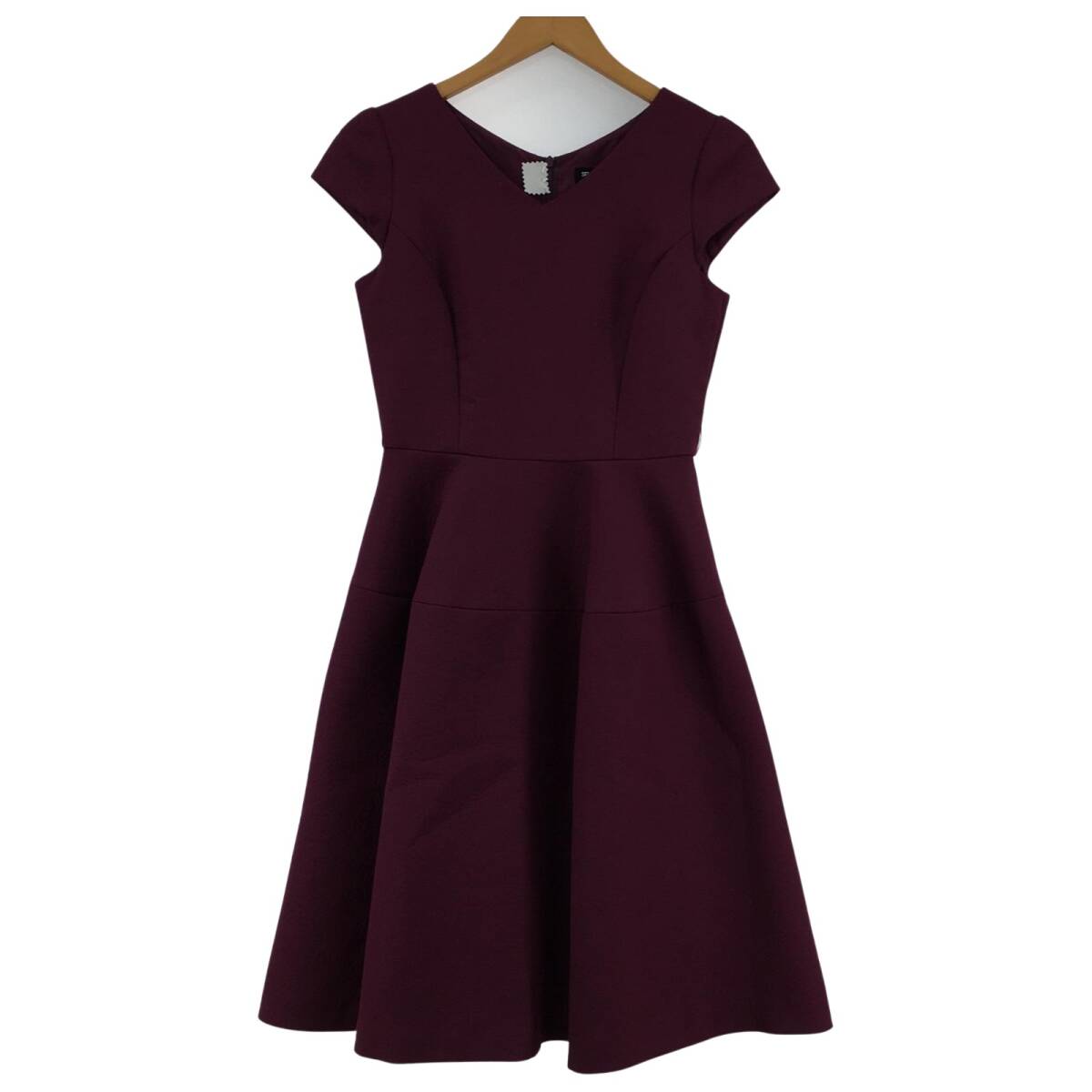 STRAWBERRY-FIELDS grace ストロベリーフィールズグレイス フレンチスリーブ リボン付き ワンピース size1/パープル拍卖