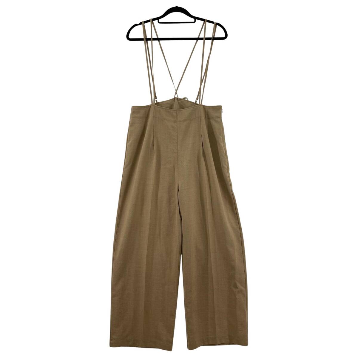 DISCOAT ディスコート イージー ワイド サロペット sizeM/ベージュ系 ゆうパケットOK拍卖