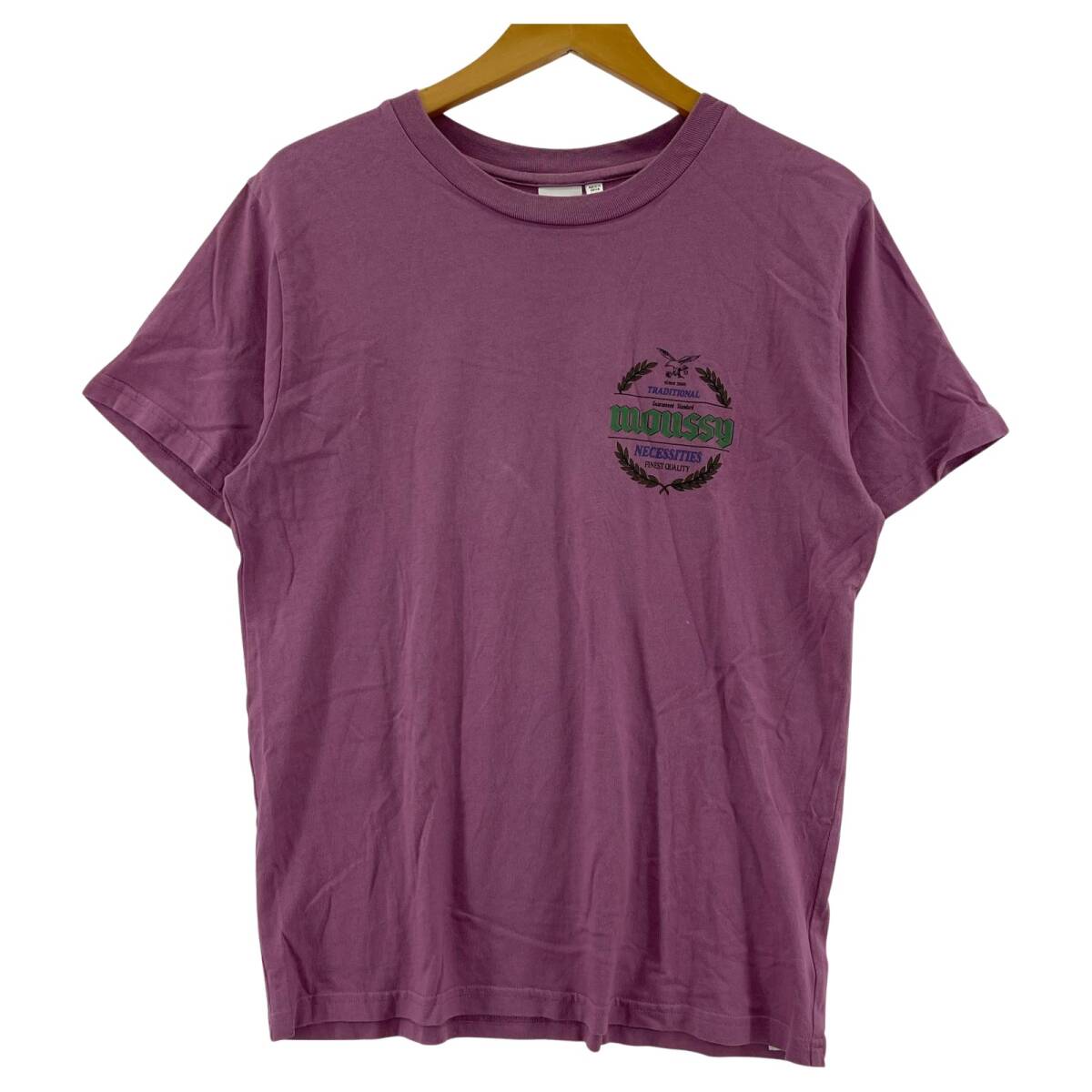 MOUSSY マウジー 半袖Tシャツ sizeF/パープル ゆうパケットOK拍卖