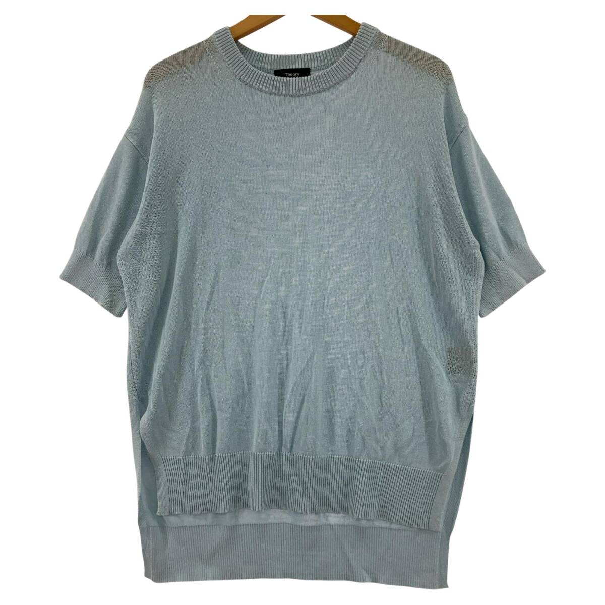 theory セオリー 7分袖 フィッシュテール チュニック sizeS/ライトブルー ゆうパケットOK拍卖