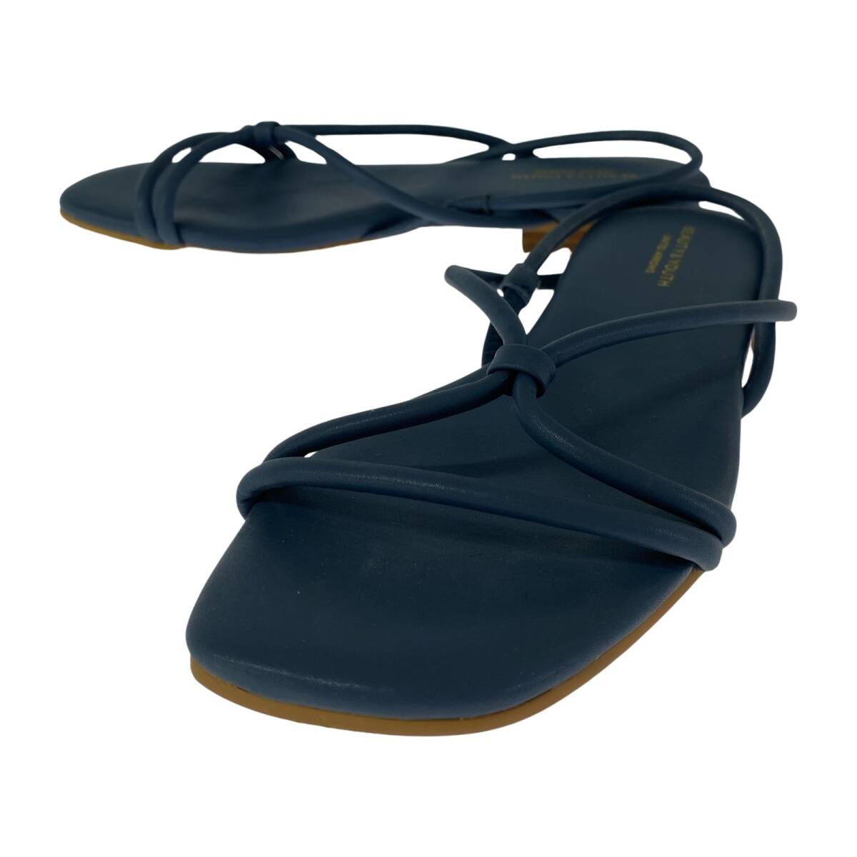 BEAUTY & YOUTH ビューティ&ユース ユナイテッドアローズ コードクロスバックストラップ サンダル size36 1/2/ブルーグレー ゆうパケットOK拍卖