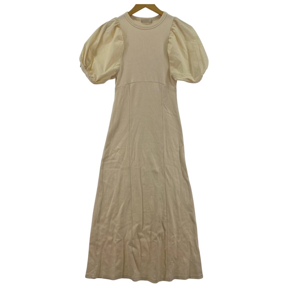 FREE'S MART フリーズマート ボリュームスリーブ Aライン ワンピース sizeS/ライトベージュ拍卖