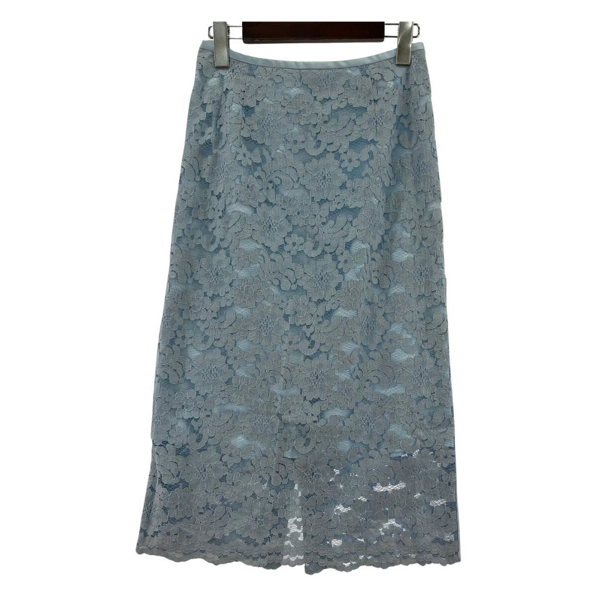 Rope ロペ レース スカート size38/ライトブルー ゆうパケットOK拍卖
