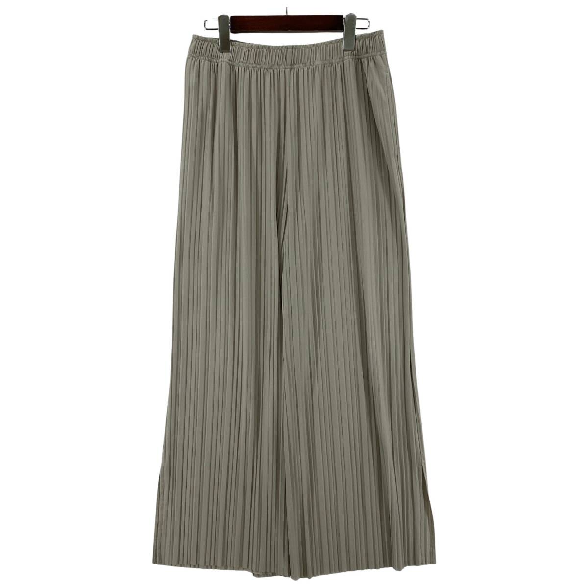 UNFILO 自由区 アンフィーロ ジユウク ワイド プリーツ パンツ size40/ライトグレー系 ゆうパケットOK拍卖