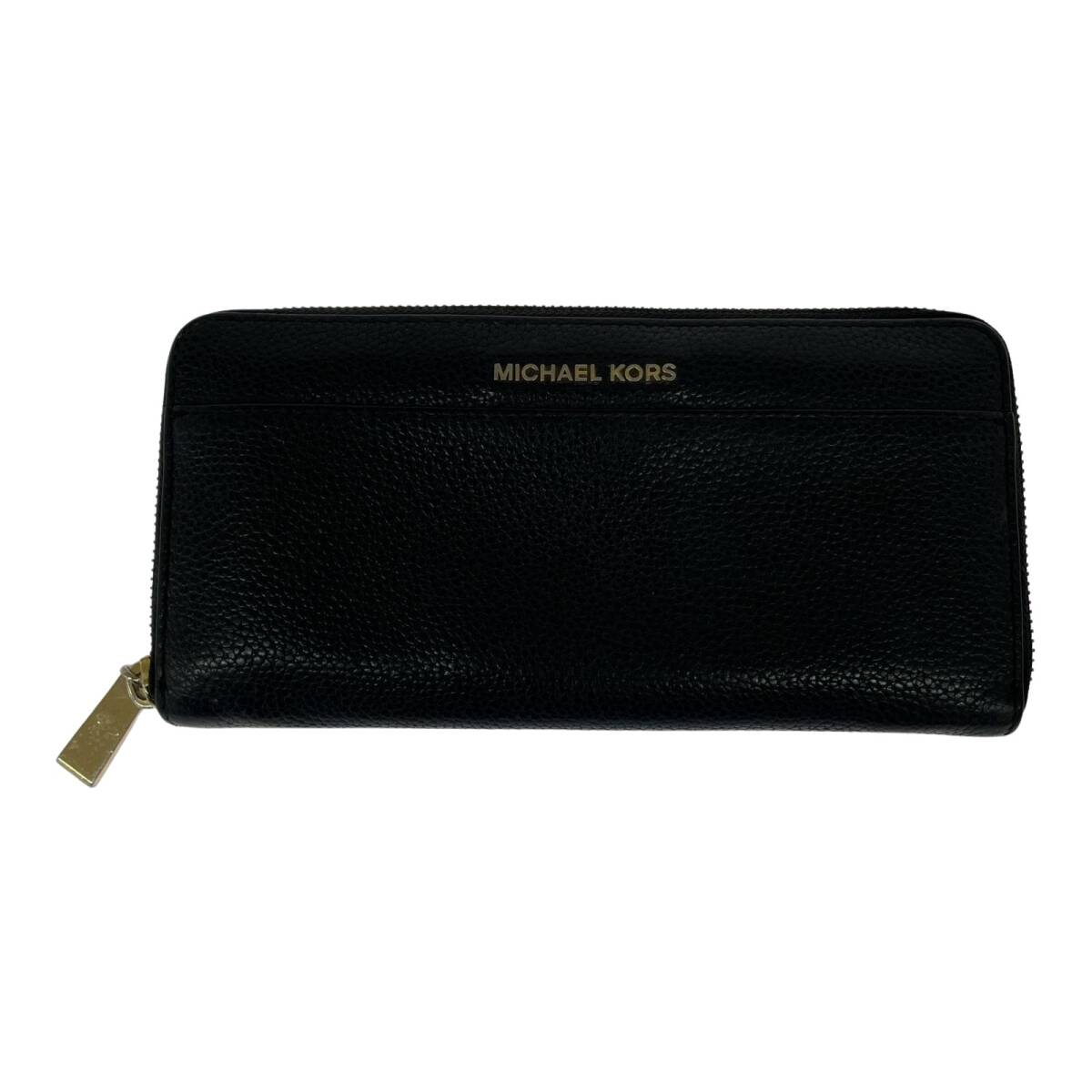 Michael Kors マイケルコース ラウンドファスナー 長財布/ブラック拍卖
