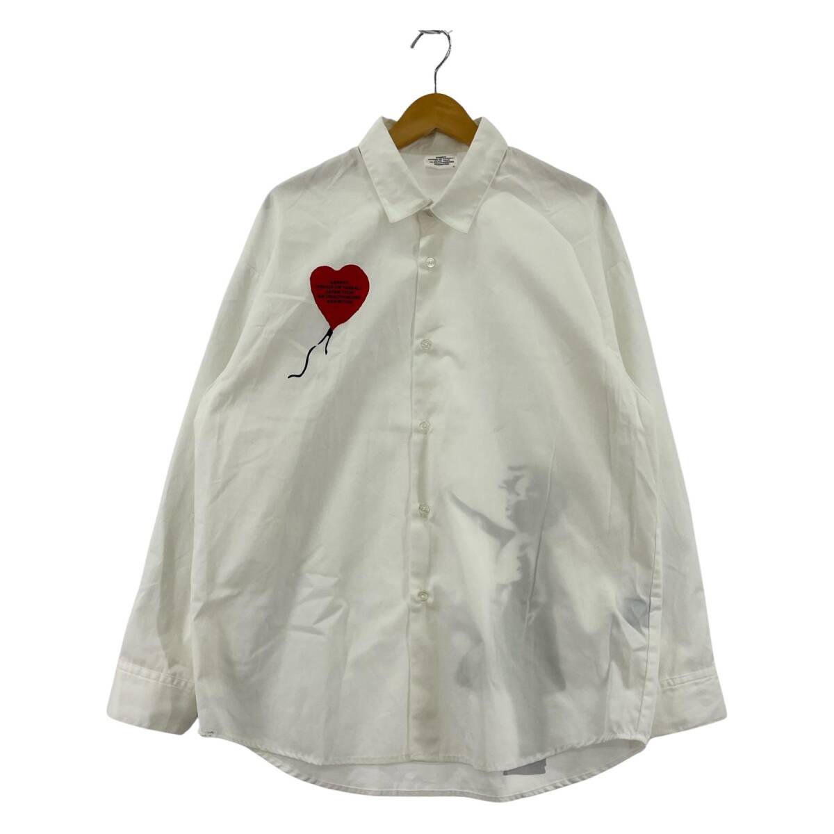 BANKSY バンクシー 長袖シャツ sizeS/ホワイト拍卖