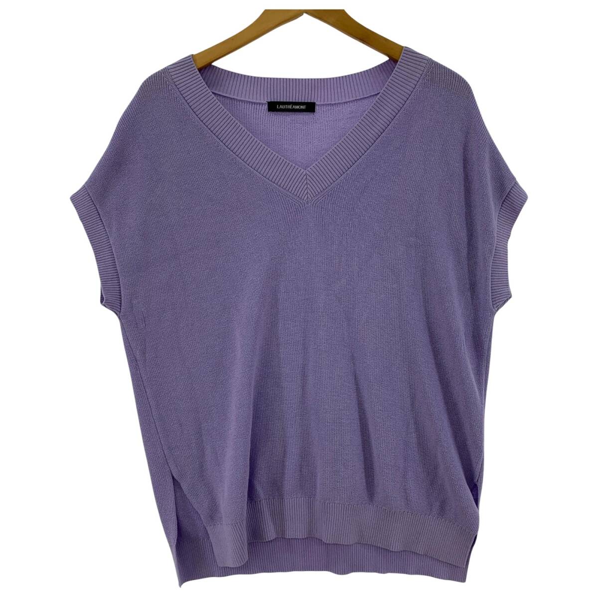LAUTREAMONT ロートレアモン Vネック ニット size38/ラベンダー拍卖