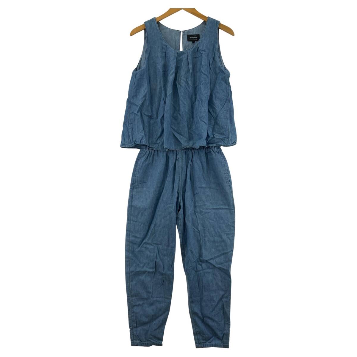 green label relaxing グリーンレーベルリラクシング ユナイテッドアローズ ノースリーブ サロペット size36/ブルー拍卖