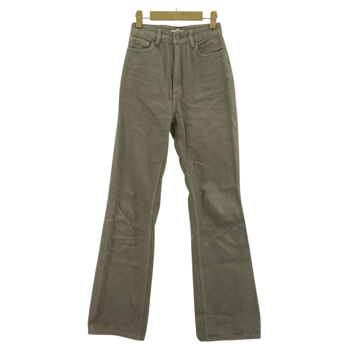 CLANE クラネ カラーダイブーツカット デニムパンツ size0/ベージュ拍卖