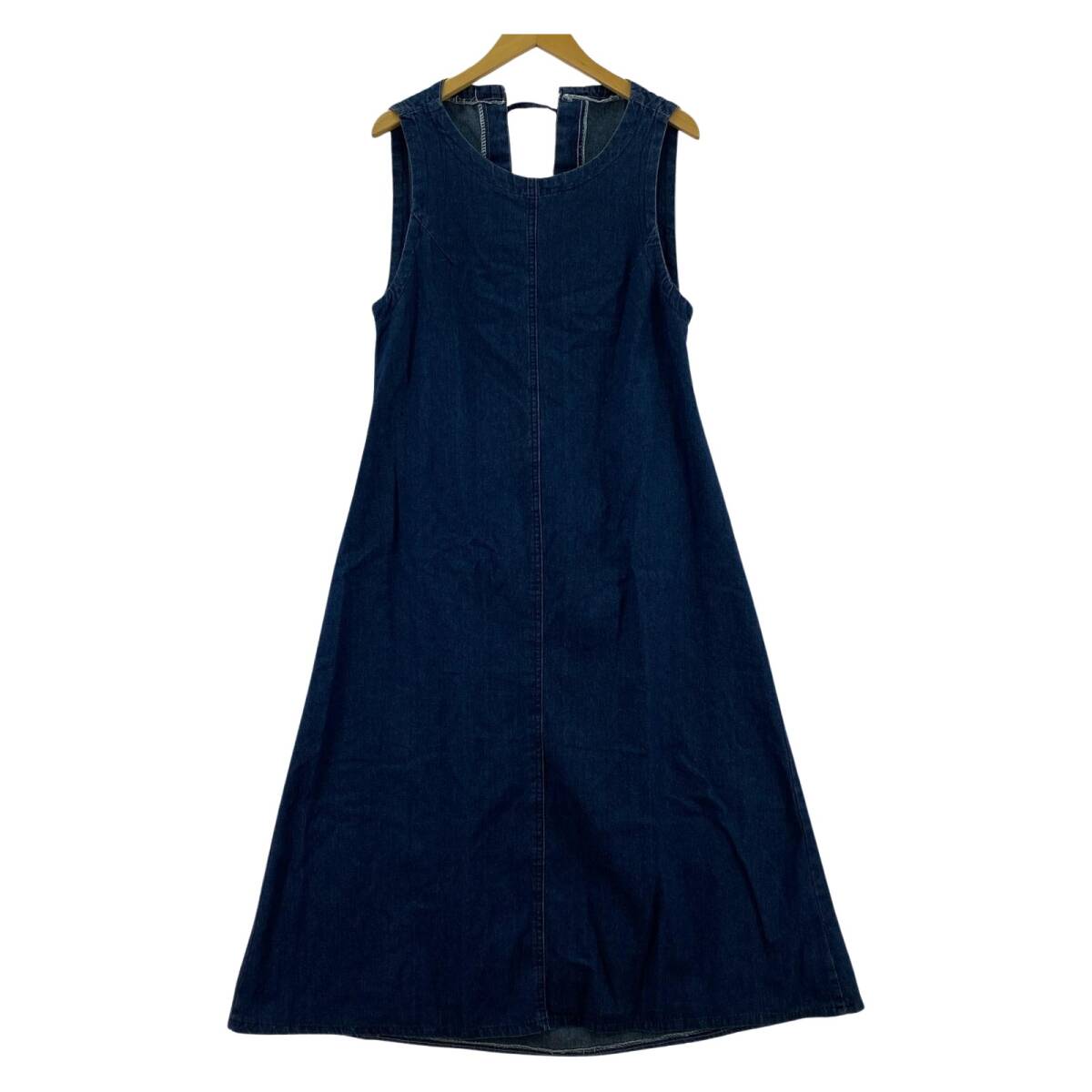 美品 LADY LIKE レディライク タグ付き バックオープン デニム ワンピース size表記なし/ネイビー拍卖