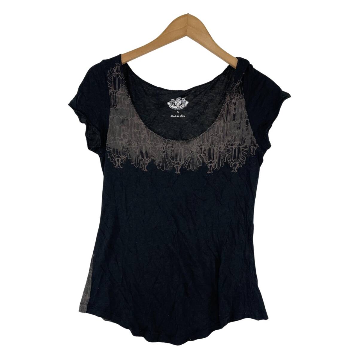 JUICY COUTURE ジューシークチュール 半袖 カットソー sizeS/ブラック系 ゆうパケットOK拍卖