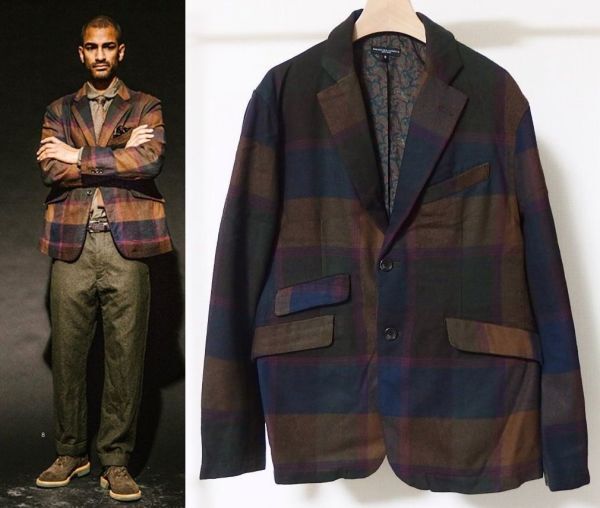 Engineered Garments エンジニアードガーメンツ B2B Jacket Wool Twill Plaid チェック ウール ジャケットS拍卖