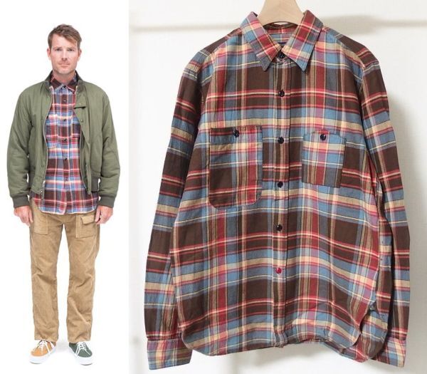 Engineered Garments エンジニアードガーメンツ Work Shirt Cotton Plaid チェック ワーク シャツ M拍卖