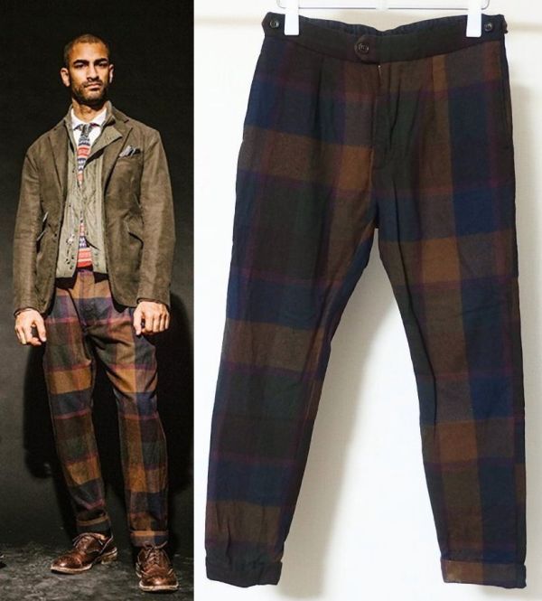 Engineered Garments エンジニアードガーメンツ B1P Pant Wool Twill Plaid チェック ウール パンツ 32拍卖