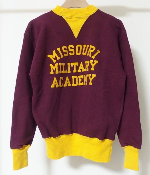WAREHOUSE ウエアハウス 直営店限定 Lot 494 MISSOURI MILITARY ACADEMY スウェット 38拍卖