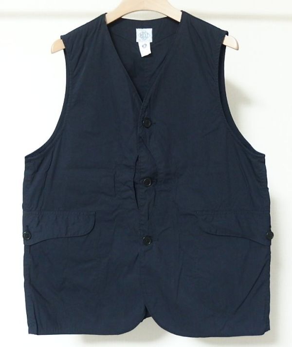 POST O'ALLS OVERALLS ポスト オーバーオールズ 1512-CN3 Royal Traveler cotton/nylon poplin ロイヤルトラベラー ベスト M 紺拍卖