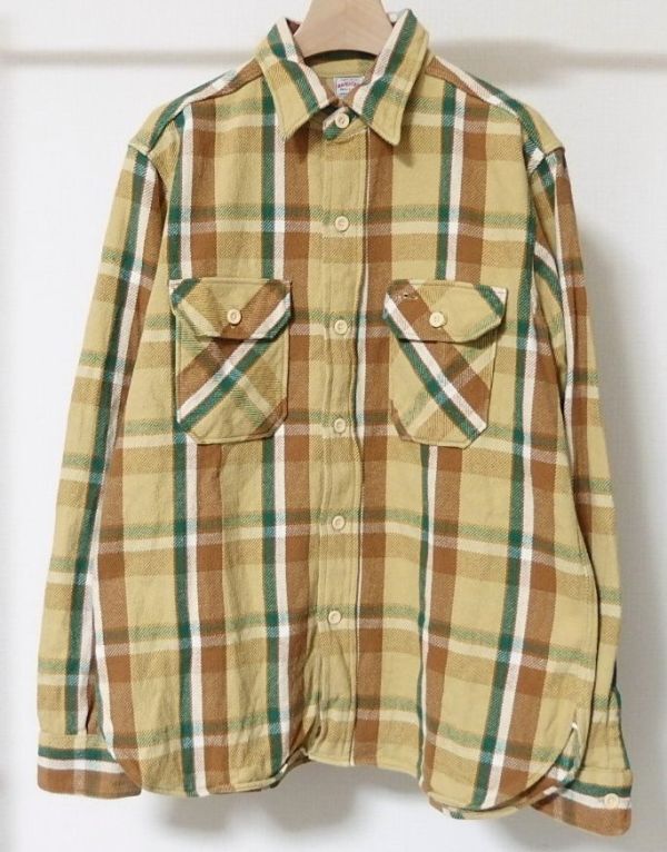 22AW WAREHOUSE ウエアハウス Lot 3104 FLANNEL SHIRTS F柄 チェック フランネル シャツ L 16-16.5拍卖