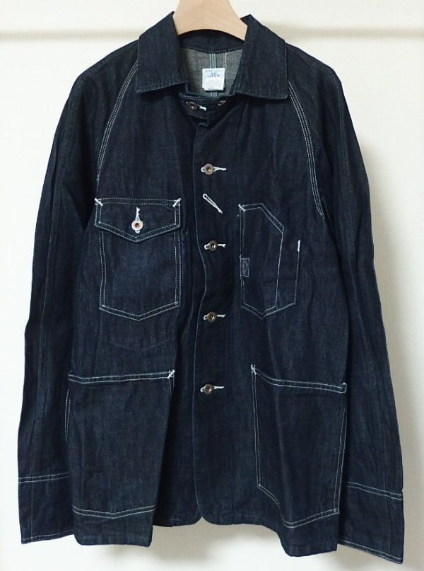 POST O'ALLS OVERALLS ポスト オーバーオールズ ENGINEERS' JACKET デニム エンジニア カバーオール ジャケット S拍卖