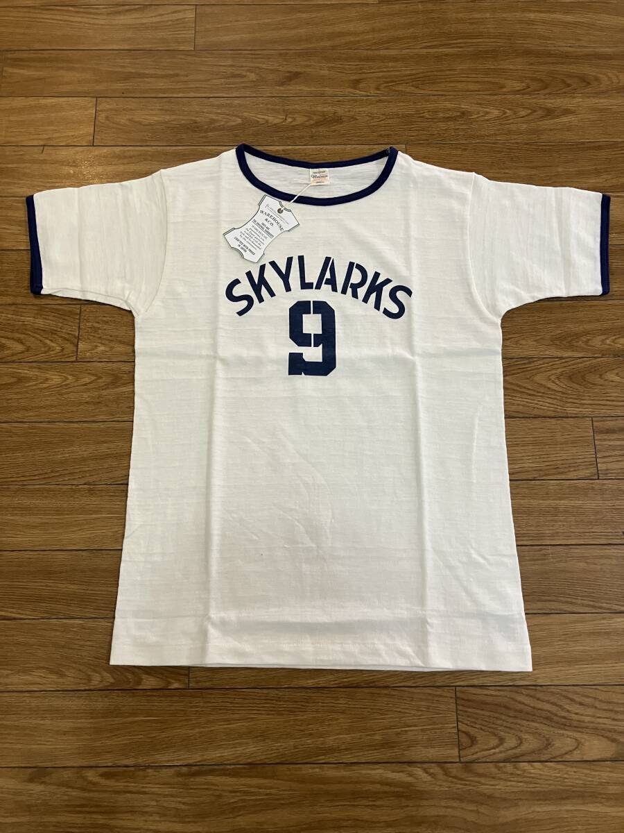 WAREHOUSE リンガーTEE 4059 SKYLARKS CREAM×NAVY Sサイズ拍卖